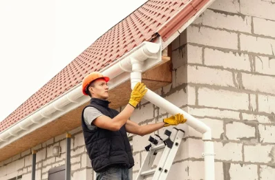 Pose et remplacement de gouttières à Ornex
